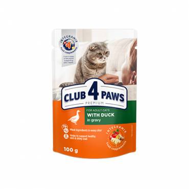 CLUB 4 PAWS ПРЕМИУМ "С ПАТИЦА В СОС". ПЪЛНОЦЕННА КОНСЕРВИРАНА ХРАНА ЗА ВЪЗРАСТНИ КОТКИ