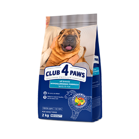CLUB 4 PAWS ПРЕМИУМ «АГНЕ И ОРИЗ» ЗА ПОРАСНАЛИ КУЧЕТА ОТ ВСИЧКИ ПОРОДИ. ПЪЛНОЦЕННА СУХА ХРАНА