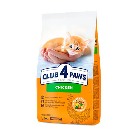 CLUB 4 PAWS ПРЕМИУМ ЗА КОТЕНЦА «ПИЛЕ». ПЪЛНОЦЕНЕН СУХА ХРАНА