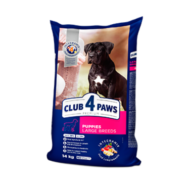 CLUB 4 PAWS ПРЕМИУМ ЗА МАЛКИ КУЧЕНЦА ОТ ЕДРИТЕ ПОРОДИ «ПИЛЕ». ПЪЛНОЦЕННА СУХА ХРАНА