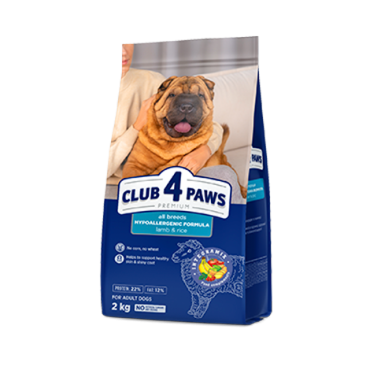 CLUB 4 PAWS ПРЕМИУМ «АГНЕ И ОРИЗ» ЗА ПОРАСНАЛИ КУЧЕТА ОТ ВСИЧКИ ПОРОДИ. ПЪЛНОЦЕННА СУХА ХРАНА