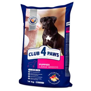 CLUB 4 PAWS ПРЕМИУМ ЗА МАЛКИ КУЧЕНЦА ОТ ЕДРИТЕ ПОРОДИ «ПИЛЕ». ПЪЛНОЦЕННА СУХА ХРАНА