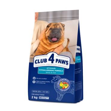 CLUB 4 PAWS ПРЕМИУМ «АГНЕ И ОРИЗ» ЗА ПОРАСНАЛИ КУЧЕТА ОТ ВСИЧКИ ПОРОДИ. ПЪЛНОЦЕННА СУХА ХРАНА